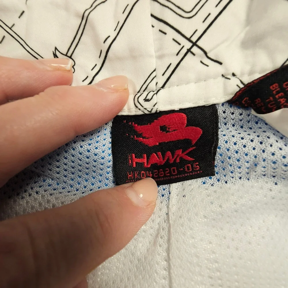 Tony Hawk Men Board Shorts Blue White Heart Print Swim Trunks Size 36 THY19B1003